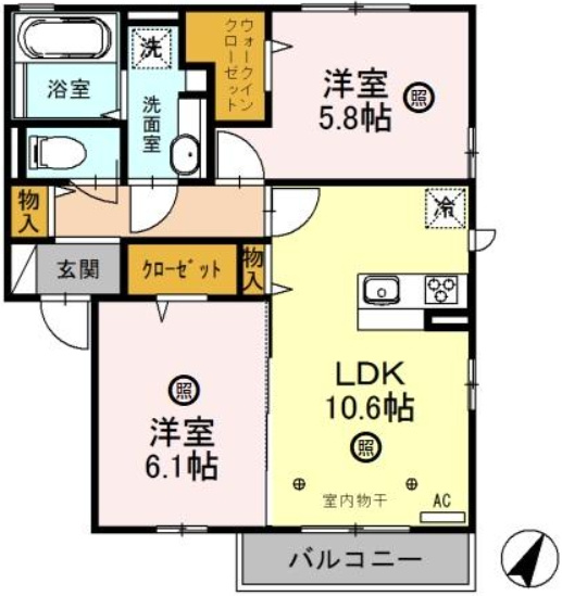 ルヴェデュソレイユの間取り