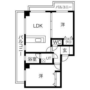リーベ高宮3丁目の間取り
