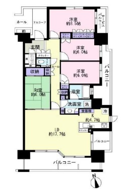 【間取り】 | ユトリシア五番街 | 間取り図