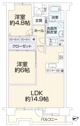 【間取り】 | 2LDK・東向き・全居室収納付