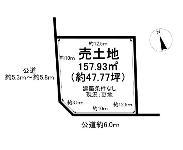 大府市吉田町東端　売り土地の区画図