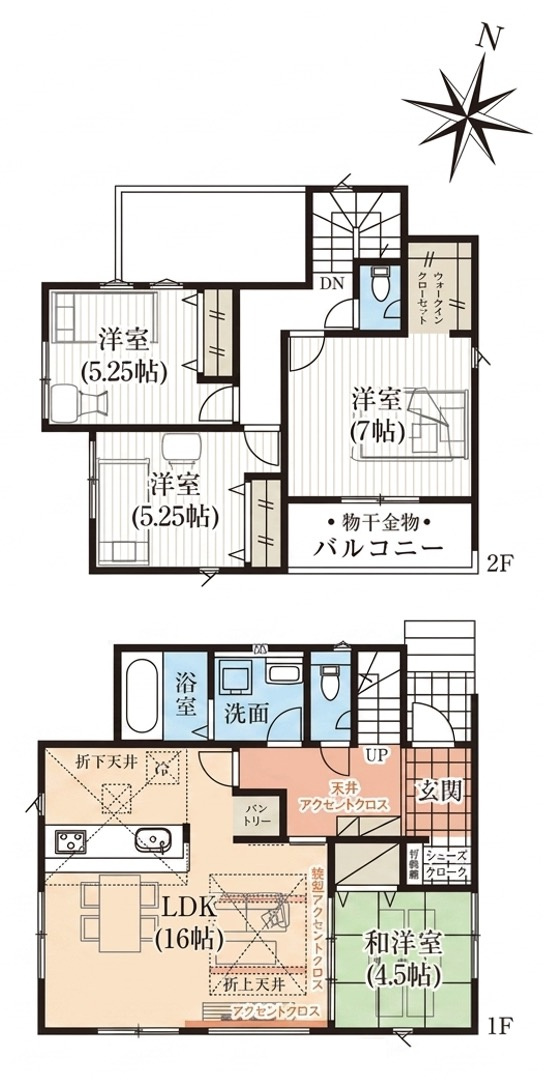 [新築住宅] 熊谷市佐谷田 全1棟の間取り