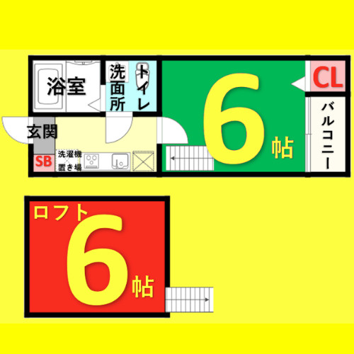 La maisom Y’s 本陣　名古屋市賃貸　仲介手数料無料の間取り