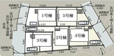 【区画図】 | 東大和市奈良橋6丁目/新築戸建て　全5棟