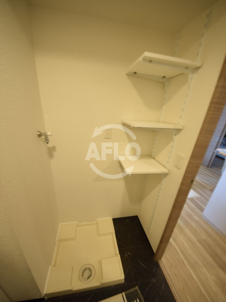 ルリーフ真法院　五条小学校区の洗面所|ルリーフ真法院　洗面脱衣所