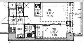 S-RESIDENCE阿波座chiaroの間取り