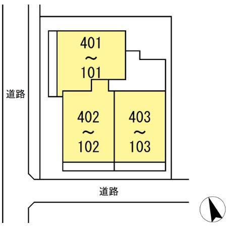サンセットヒルズ壱番館の区画図