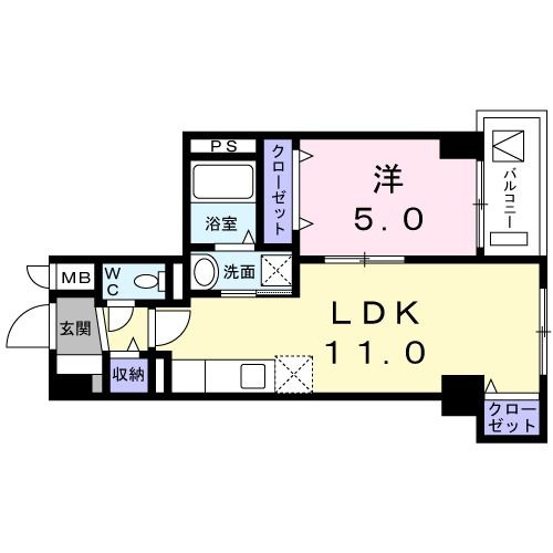 シーザスパレス錦糸町の間取り
