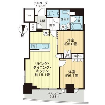 大阪ひびきの街ザ・サンクタスタワーの間取り