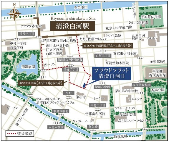 プラウドフラット清澄白河Ⅱの地図
