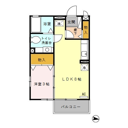 リビングタウン石川町Bの間取り