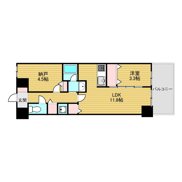 ルーエ江坂の間取り