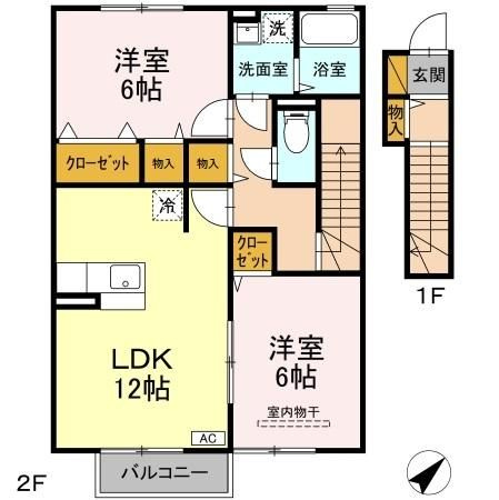 チェリーコート　Ⅰの間取り