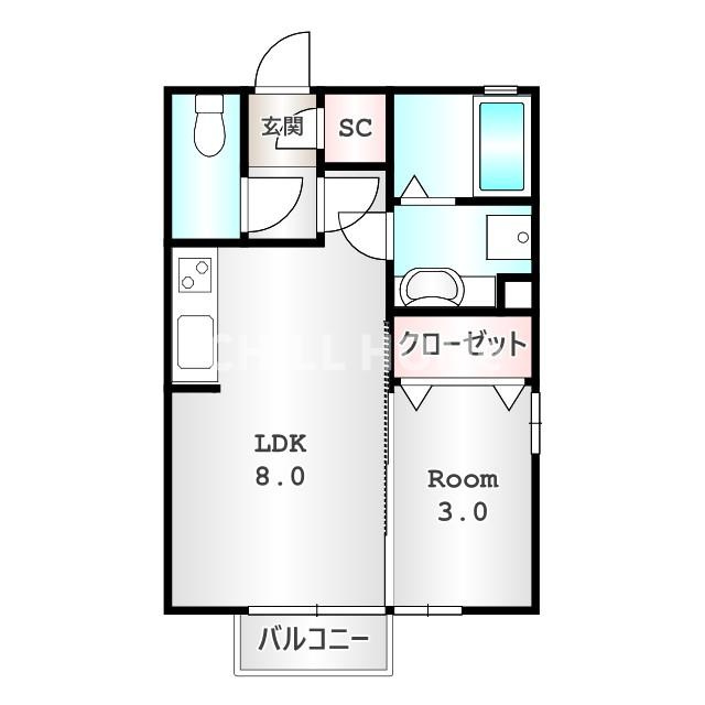 プレシャス前橋 　Cの間取り|他社様掲載物件もまとめてご紹介、ご案内可能です(^^)/