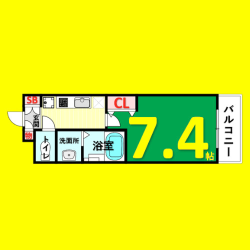 リアライズ代官町　名古屋市賃貸　仲介手数料無料の間取り