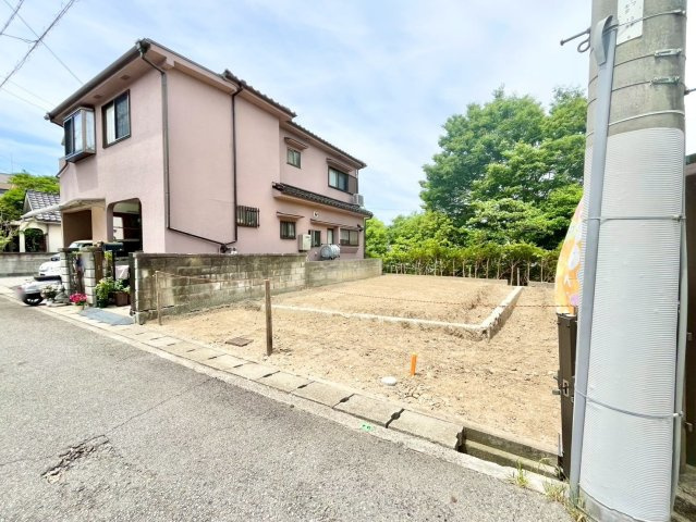 安倉北1丁目　建築条件付土地の土地図|現地（R8.7撮影）