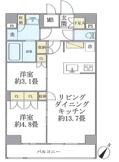 ジオエント駒込の間取り