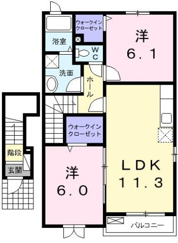 ガーデンヒルズＡの間取り