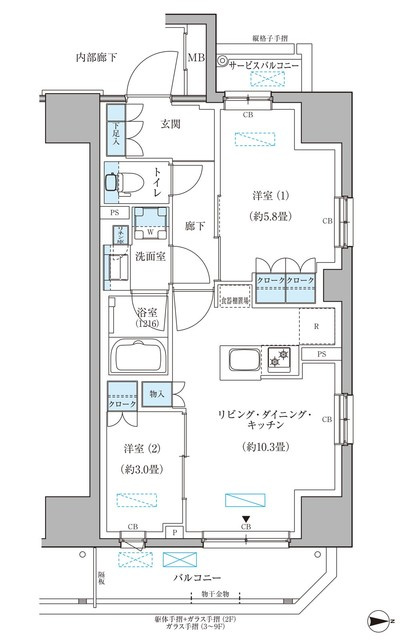 パークアクシス住吉ガーデンスクエアの間取り