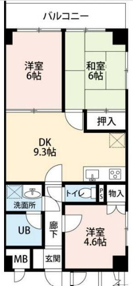 ヒルサイドクラタの間取り
