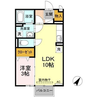 【間取り】 | セジュール浅江　１LDK