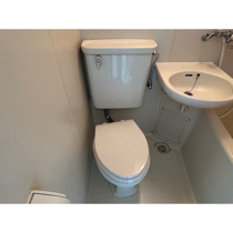 落ち着いた色調のトイレです