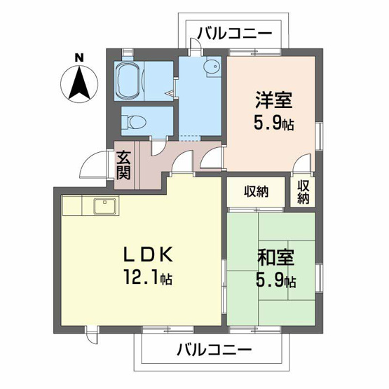 【間取り】 | シュリーフェン ３９９　Ａ棟