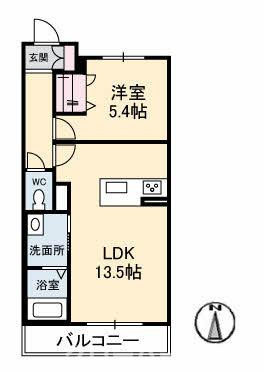 シャーメゾン丸亀の間取り