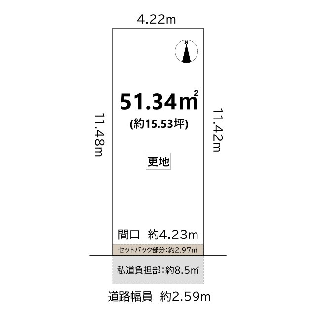上京区七番町 土地の土地図