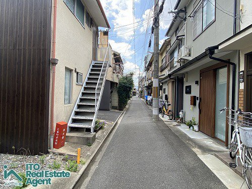 上京区七番町 土地の前面道路含む現地写真