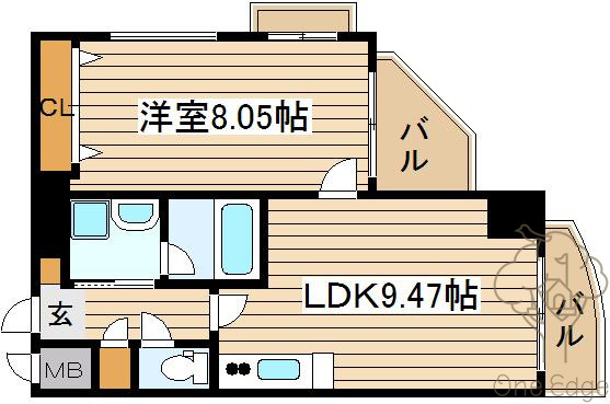 ビエラコート天神橋の間取り