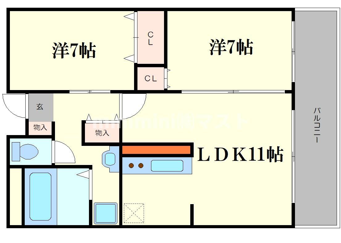 フラッツS＆Sの間取り