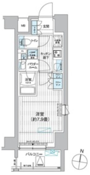 プレミアムフラットひばりヶ丘駅前の間取り
