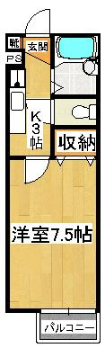 ベルデュールⅡの間取り