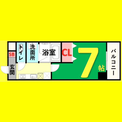 ステージア黄金　名古屋市賃貸　仲介手数料無料の間取り