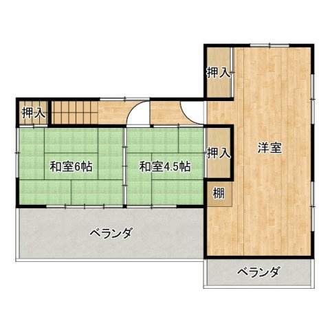 三春町上舞木　中古戸建の間取り|2階