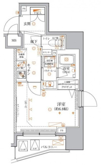 【間取り】 | クレイシア入谷竜泉 | 間取りです。