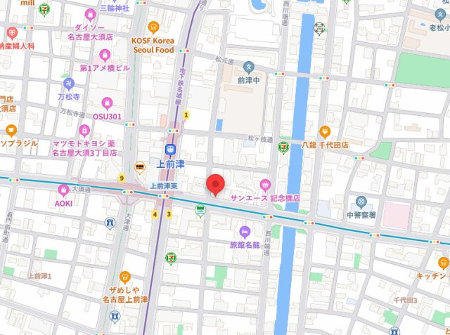 リード上前津ビルⅡの地図