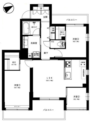 プリンスハイツ市ヶ谷の間取り