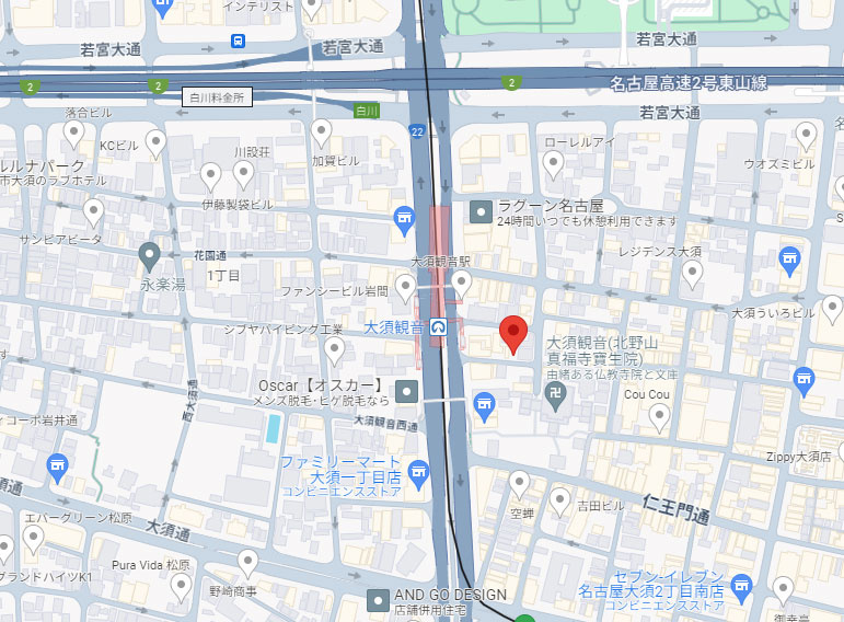 大須ＳＨビルの地図