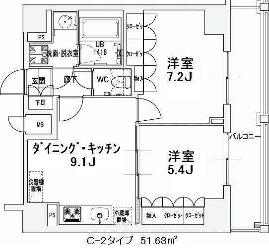 エスティメゾン王子の間取り