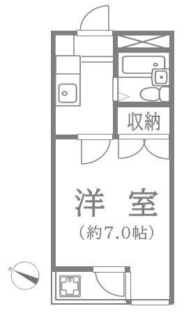 洋室７．０帖と広め