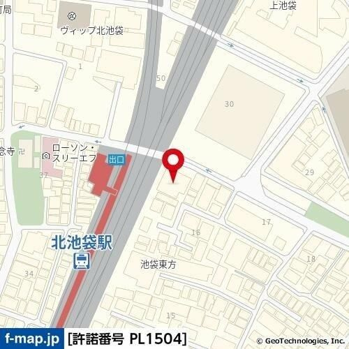 リヴェール池袋の地図