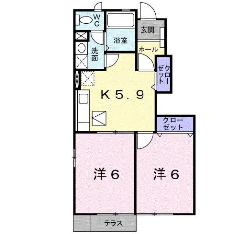 【間取り】 | メルヴェーユⅡ