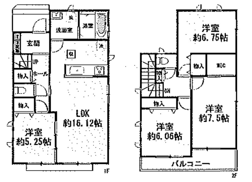 三田市加茂　売土地の土地図＋建物プラン例