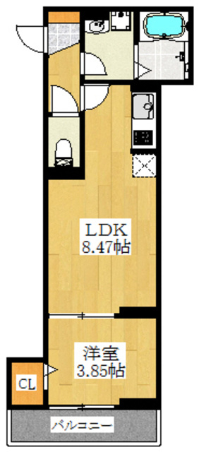 アヴァンス豊島Ａの間取り|1LDK☆