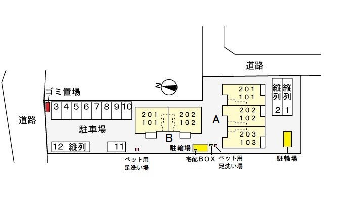 K’sヴィレッジ平井Bの区画図|その他