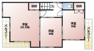 【間取り】 | 垂水区名谷町 | ２階