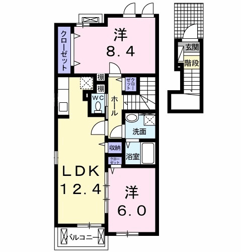 【間取り】 | グロリアス　ホームⅡ