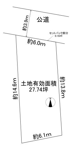 堺市西区鳳西町３丁土地の区画図
